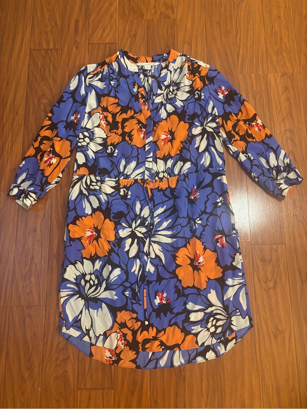 Diane von Furstenberg Multicolor Dhalia Coraline Printed Silk Freya Dress 10